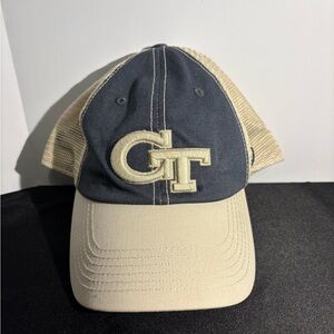 Top of the World Beige Georgia Tech Trucker Hat